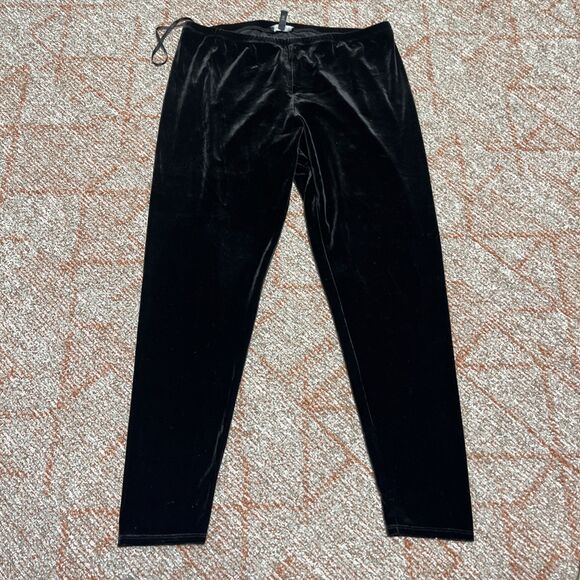 EILEEN FISHER Women’s Velour Pants Black Size Large (32x29) - Picture 2 of 9